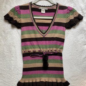 Nanette Lepore Striped Knit Top